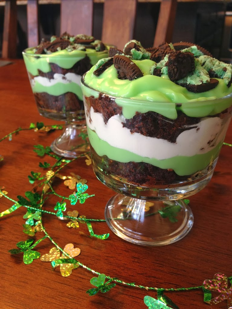 Saint Patrick Day Desserts
 St Patrick’s Day Brownie Trifle