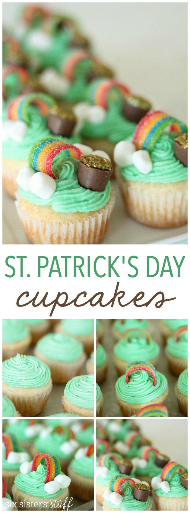 Saint Patrick Day Desserts
 St Patrick s Day Cupcakes from SixSistersStuff
