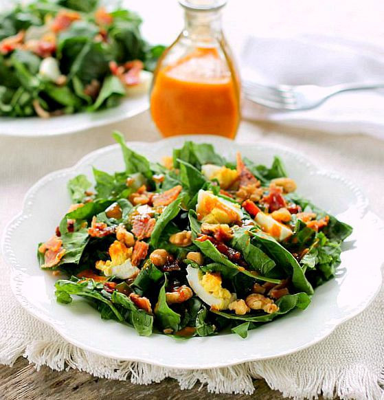 Salad Dressings For Spinach Salad
 Fresh Spinach Salad with Dressing Bunny s Warm Oven