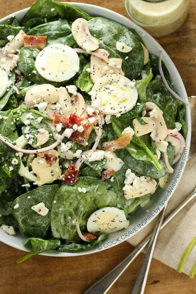 Salad Dressings For Spinach Salad
 Spinach Salad with Creamy Poppy Seed Dressing Spend With