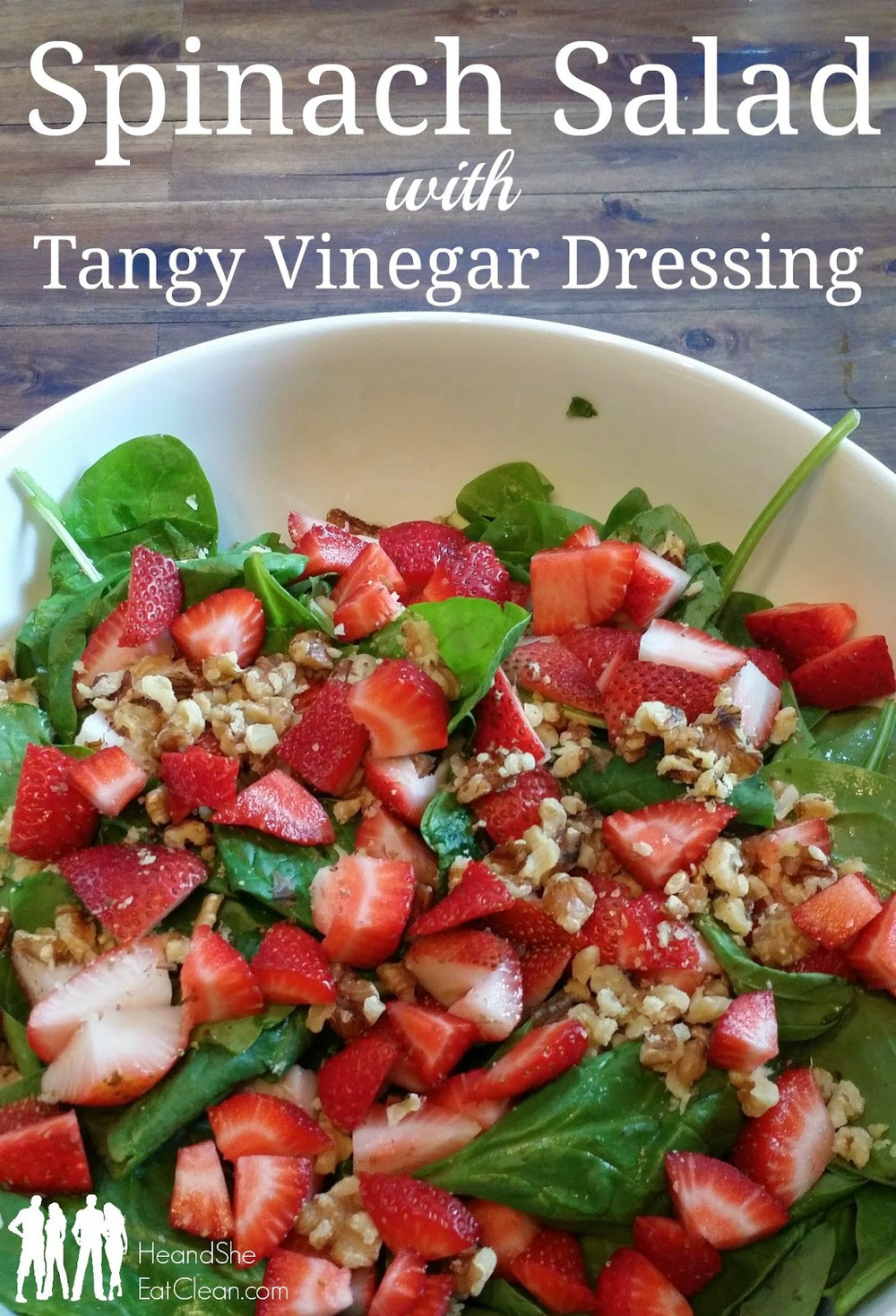 Salad Dressings For Spinach Salad
 Spinach Salad with Tangy Vinegar Dressing — He & She Eat
