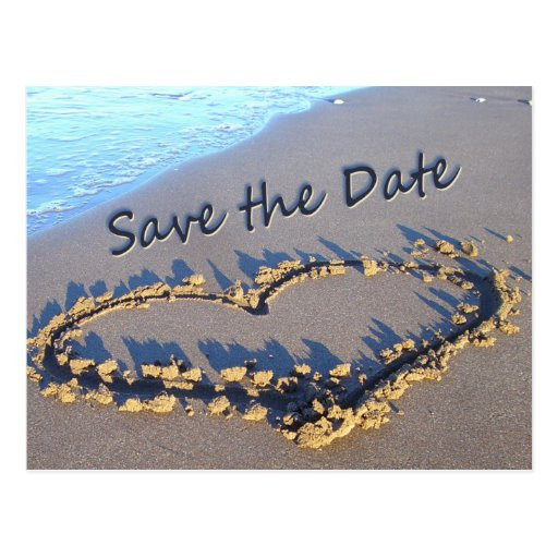Save The Date Beach Wedding
 Beach Wedding Save the Date postcards