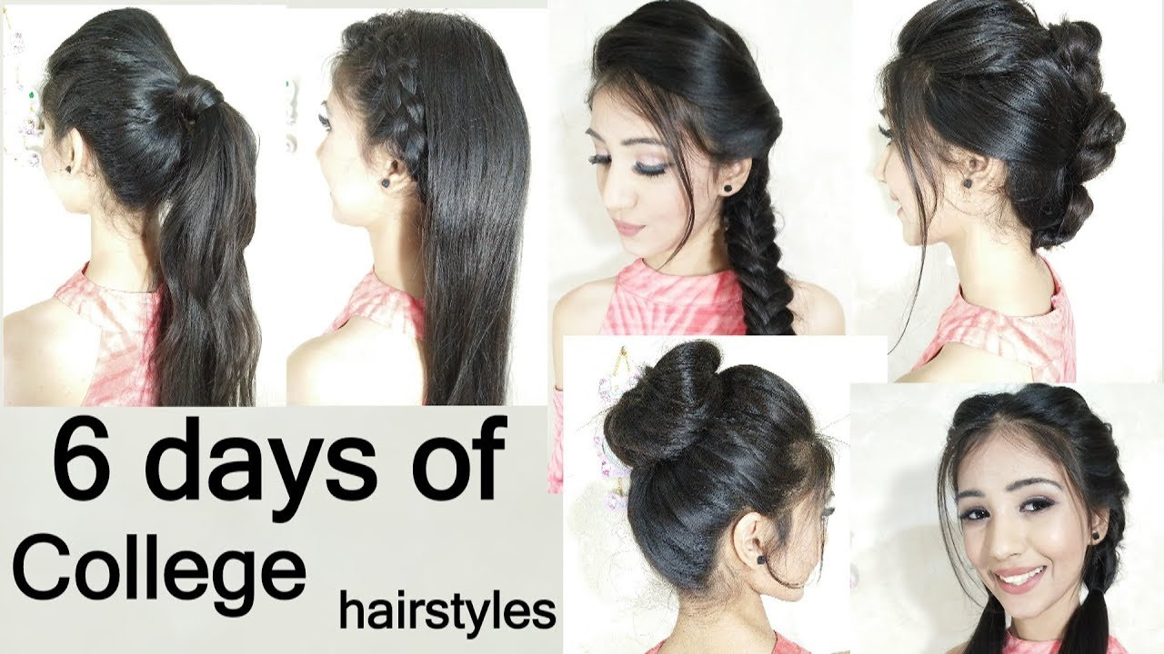 School Girls Hairstyle
 EVERYDAY HAIRSTYLE COLLEGE GIRLS HAIRSTYLE 6 DAYS OF