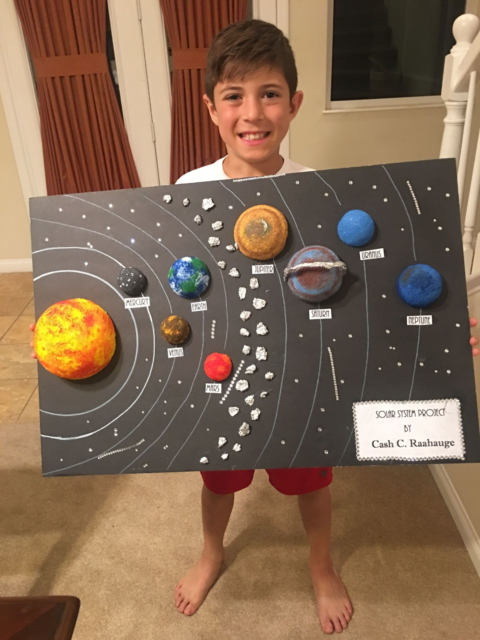School Project Ideas For Kids
 Cashs solar system project