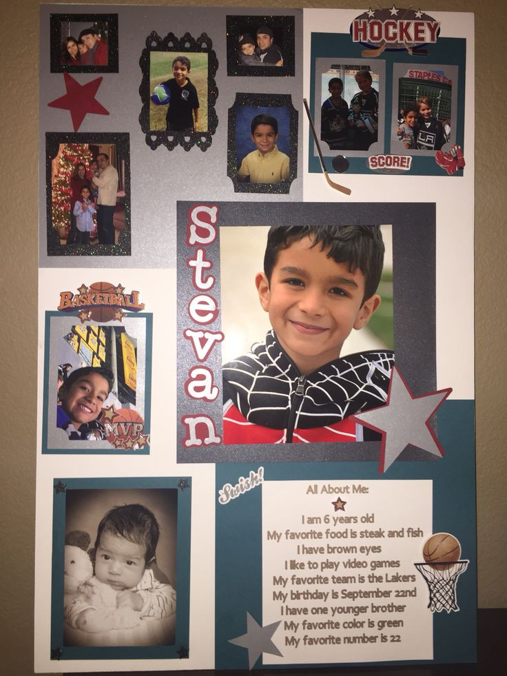 School Project Ideas For Kids
 "All About Me" poster board for school project made with