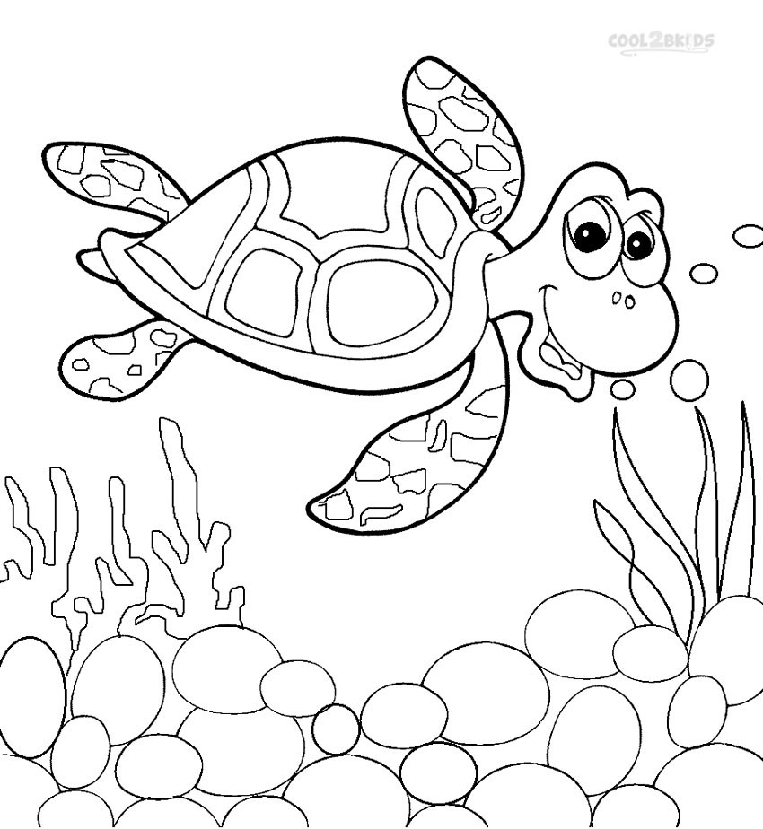 Sea Turtle Coloring Pages Printable
 Underwater Plants Coloring Pages at GetColorings