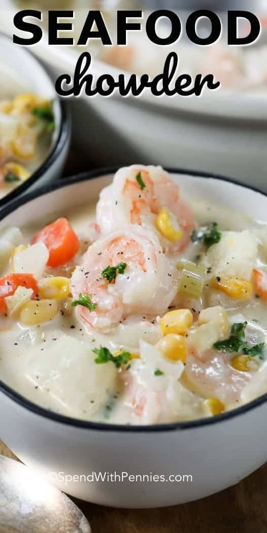 Seafood Chowder Recipe Easy
 Easy Seafood chowder is a delicious creamy soup that is