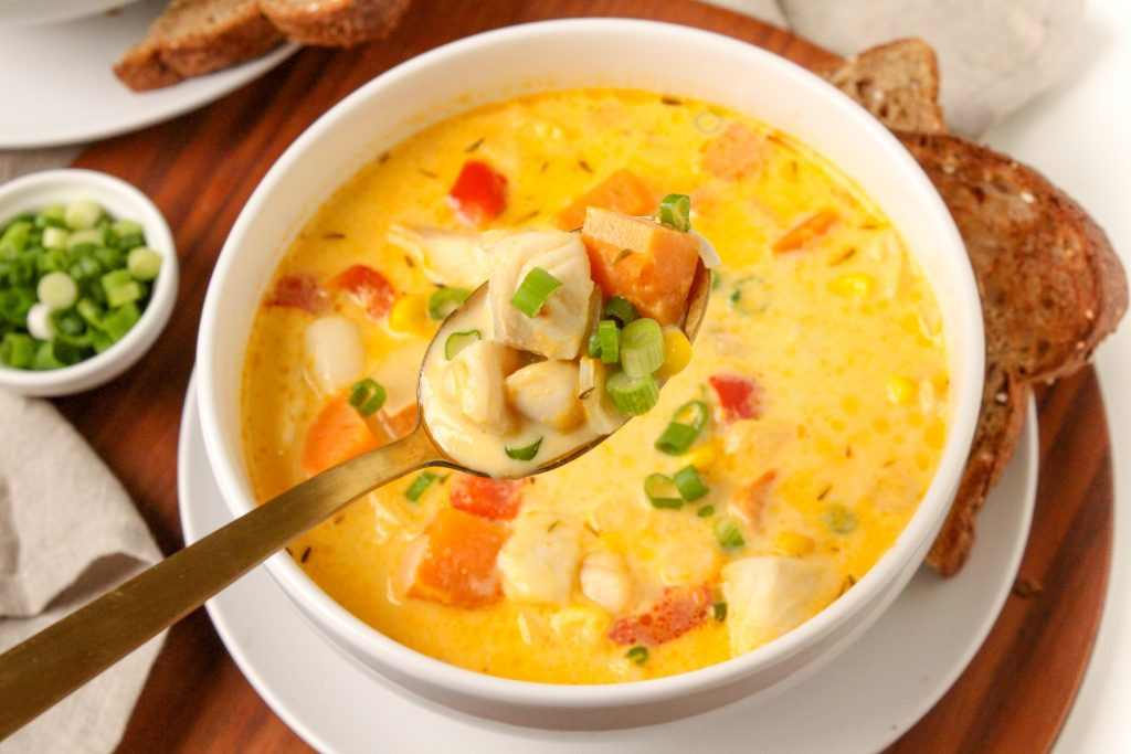 Seafood Chowder Recipe Easy
 Healthy Seafood Chowder Recipe with Sweet Potato