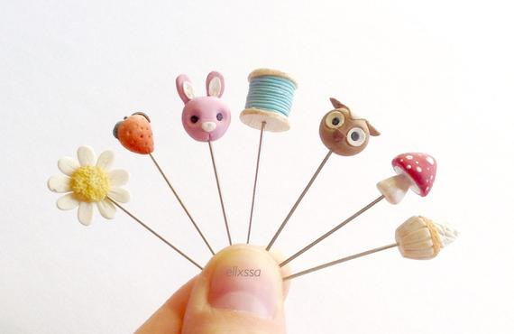 Sewing Pins
 Decorative Sewing Pins Whimsical pins