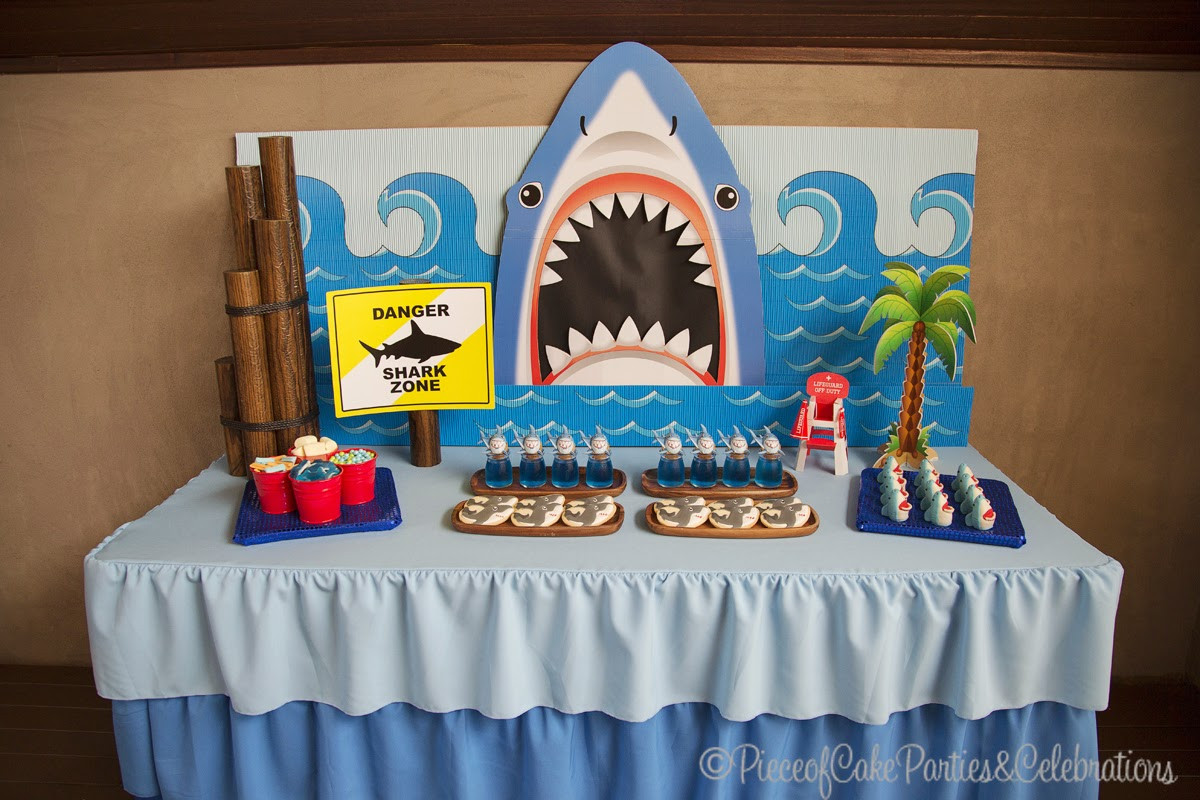Shark Birthday Decorations
 Piece of Cake Declan s 5th Birthday Shark Theme