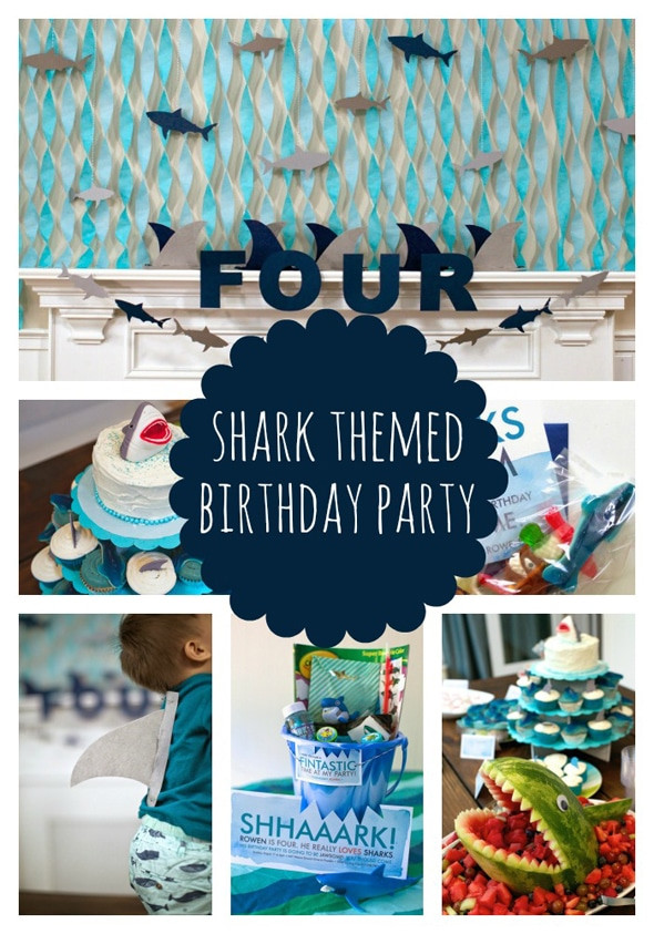 Shark Birthday Decorations
 Sweet Shark Birthday Party