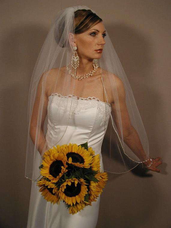 Sheer Wedding Veils
 Soft and Sheer Wedding Veil 36 long bridal veil with