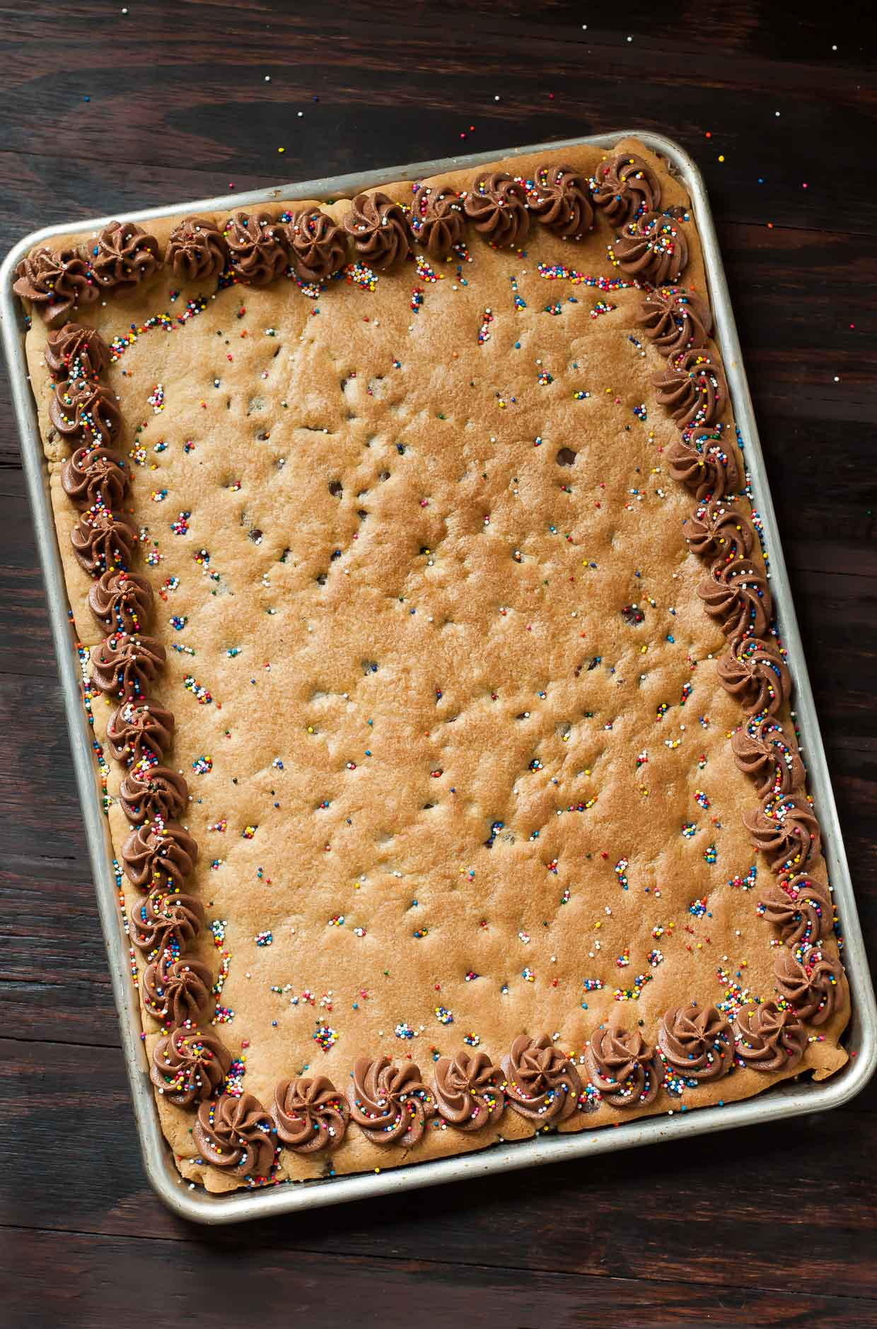Sheet Pan Cake
 Sheet Pan Cookie Cake Recipe Peas And Crayons