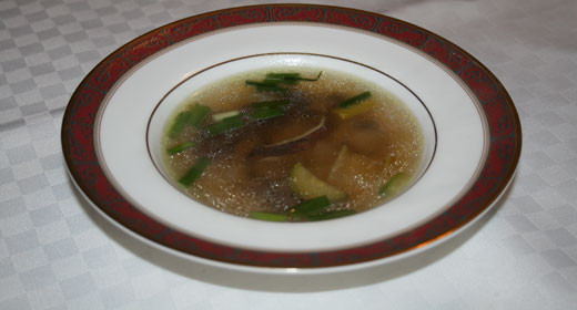 Shiitake Mushrooms Soup Recipe
 Shiitake Mushroom Soup in Red Bowl Sketching Out