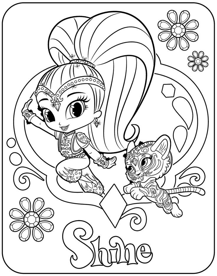 Shimmer And Shine Printable Coloring Pages
 343 best Shimmer & Shine Printables images on Pinterest