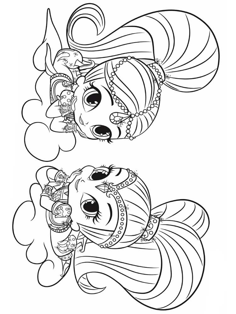 Shimmer And Shine Printable Coloring Pages
 Shimmer and Shine coloring pages Free Printable Shimmer