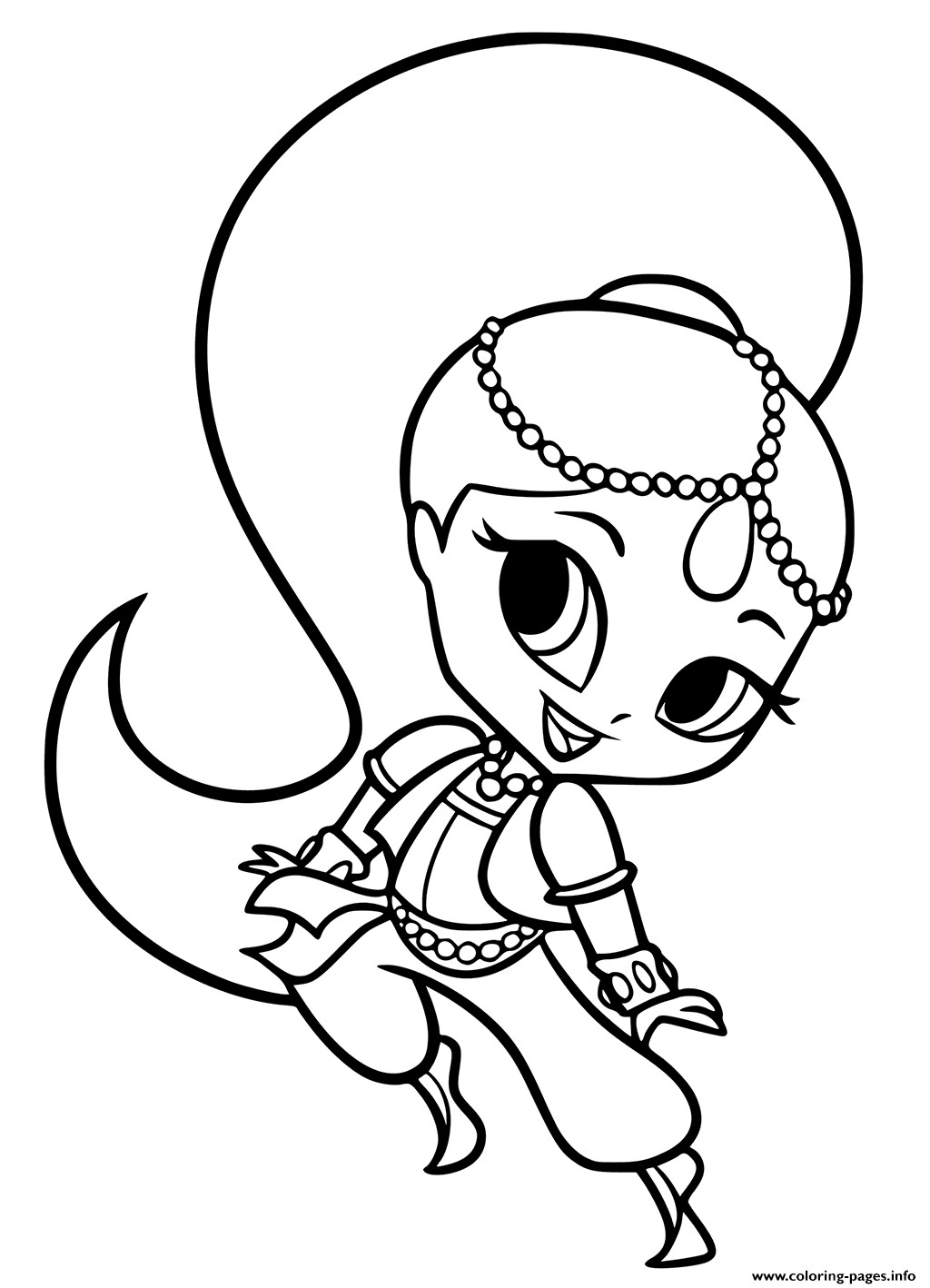 Shimmer And Shine Printable Coloring Pages
 Shine And Shimmer Coloring Pages Sketch Coloring Page