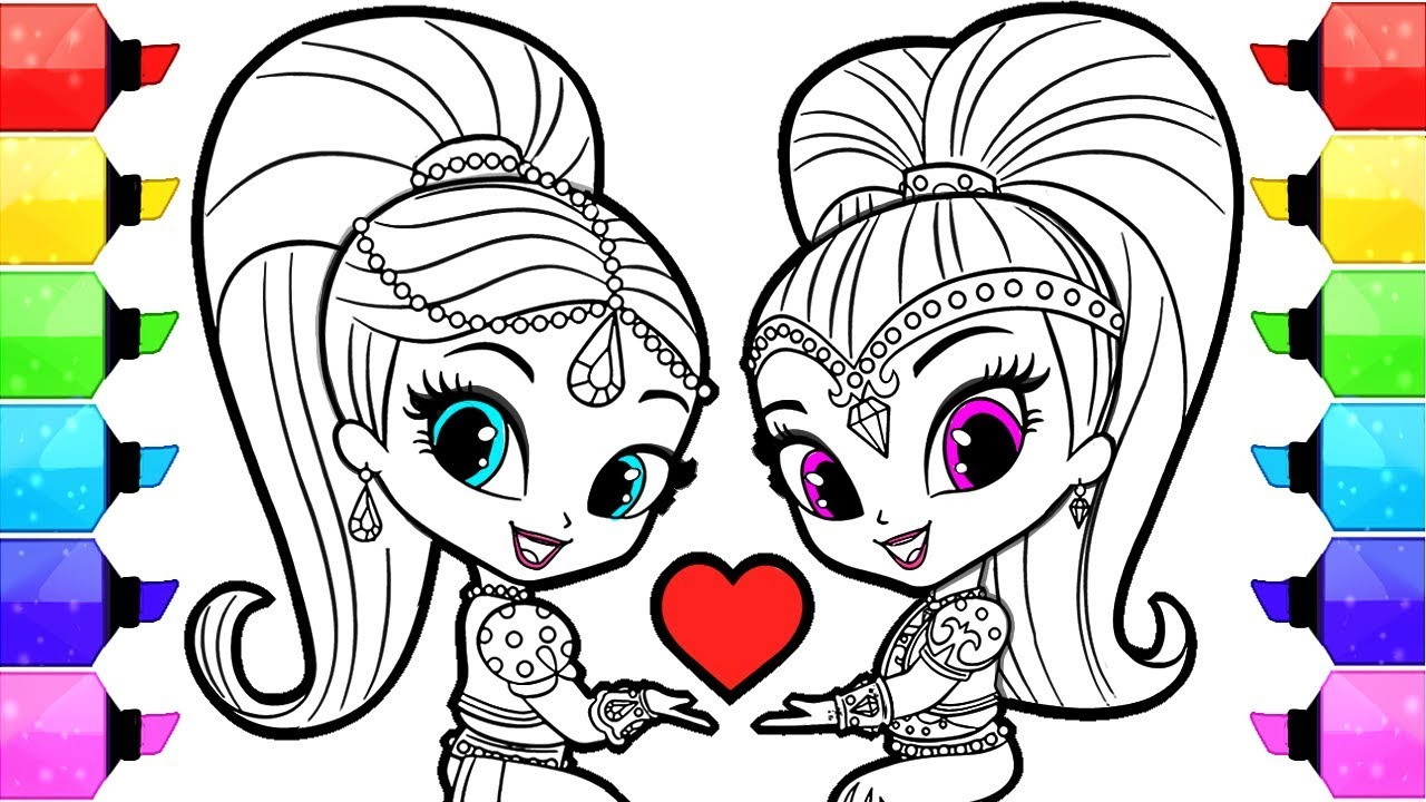 Shimmer And Shine Printable Coloring Pages
 Shimmer and Shine Coloring Pages