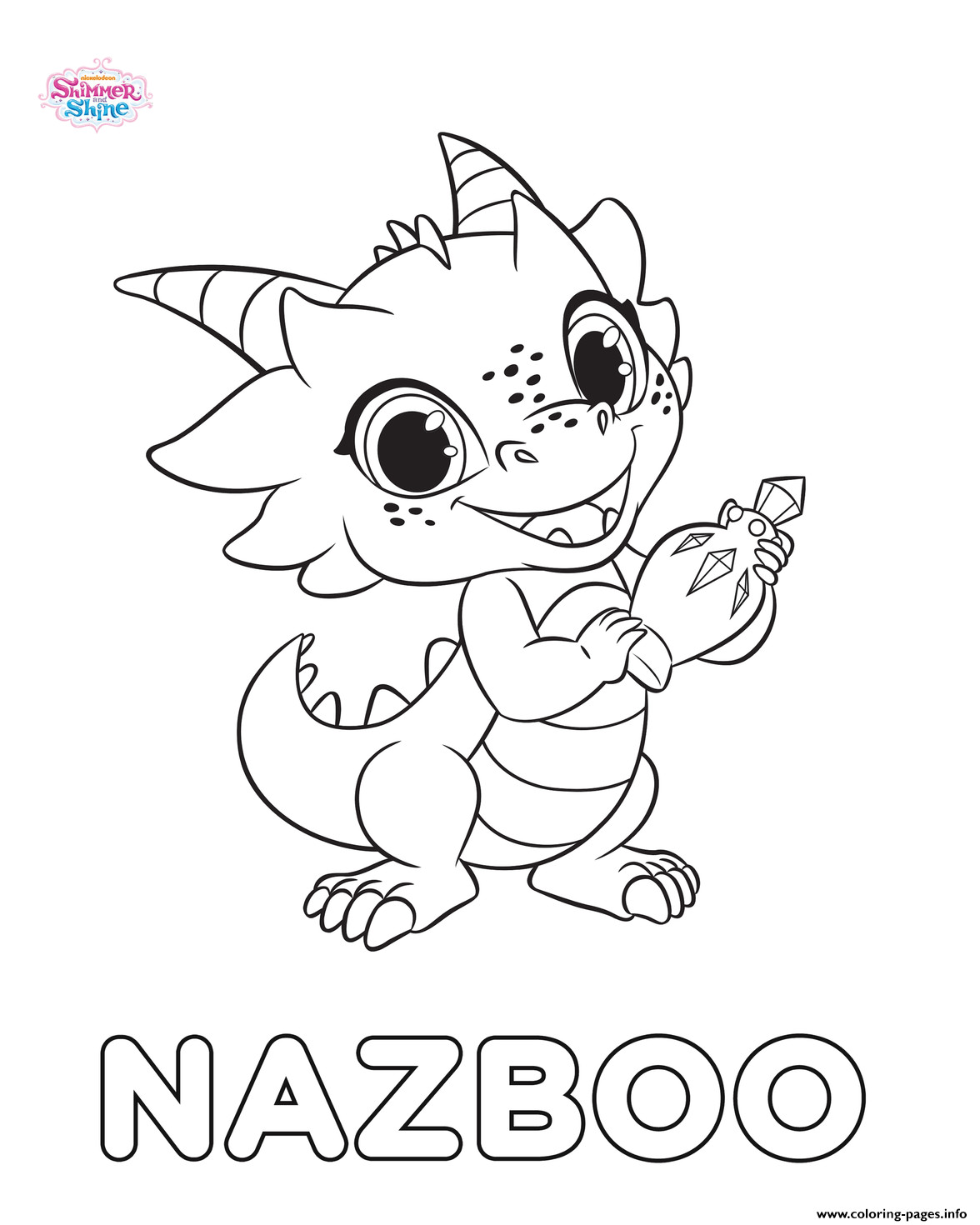 Shimmer And Shine Printable Coloring Pages
 Print Shimmer And Shine Nazboo coloring pages