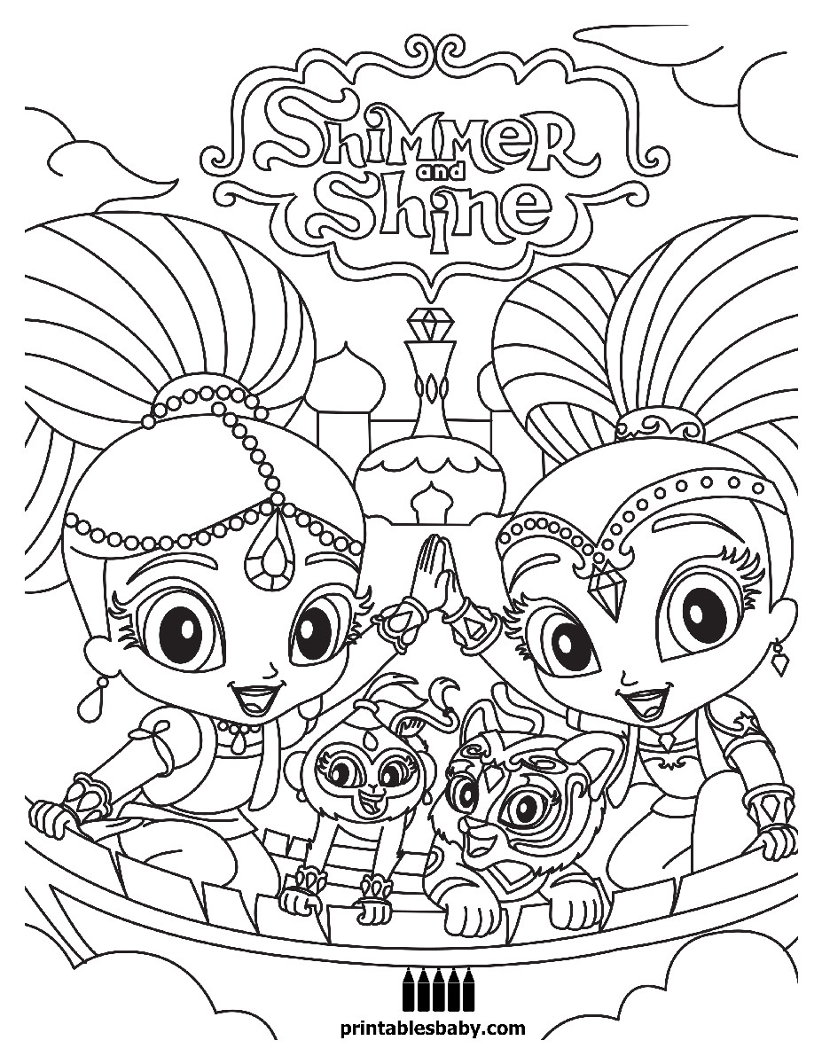 Shimmer And Shine Printable Coloring Pages
 Shimmer And Shine Coloring Pages To Print Coloring Pages