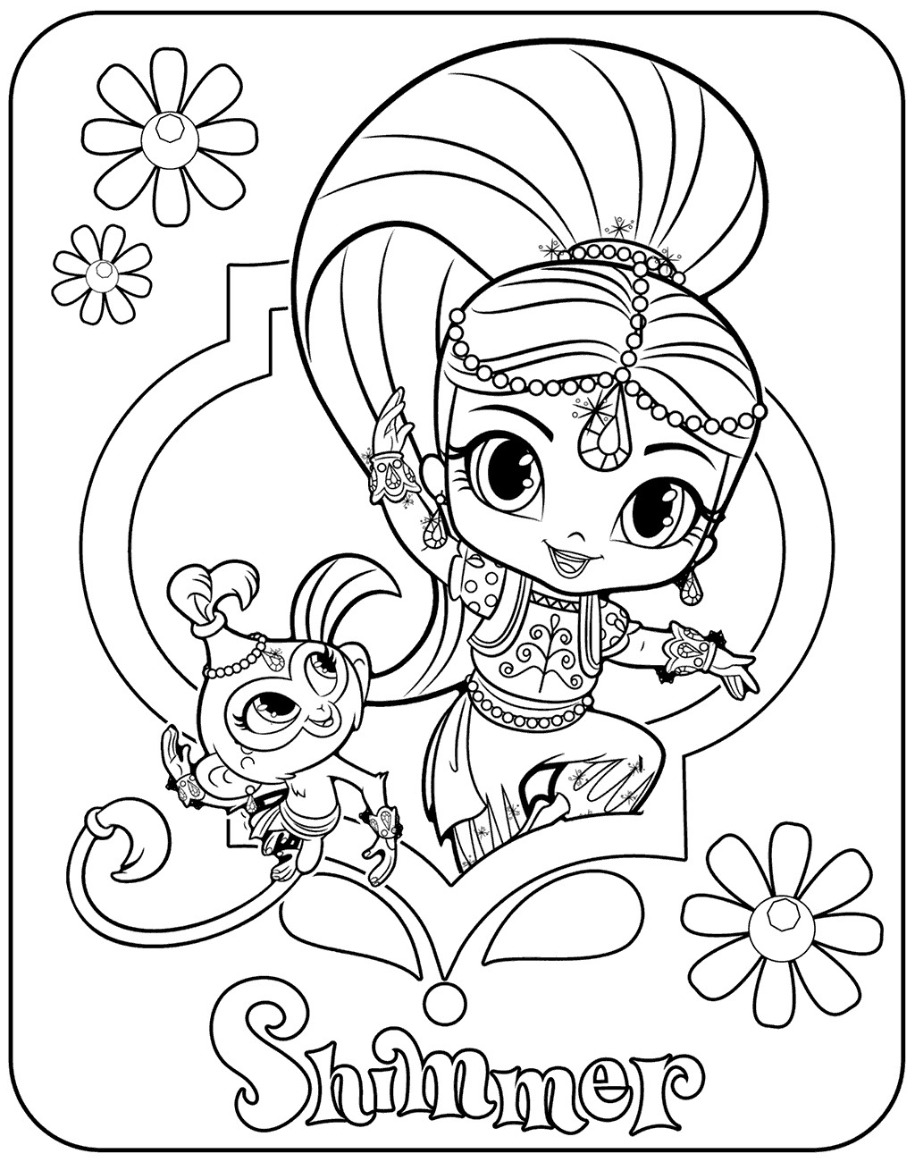 Shimmer And Shine Printable Coloring Pages
 Shimmer And Shine Coloring Pages 2017