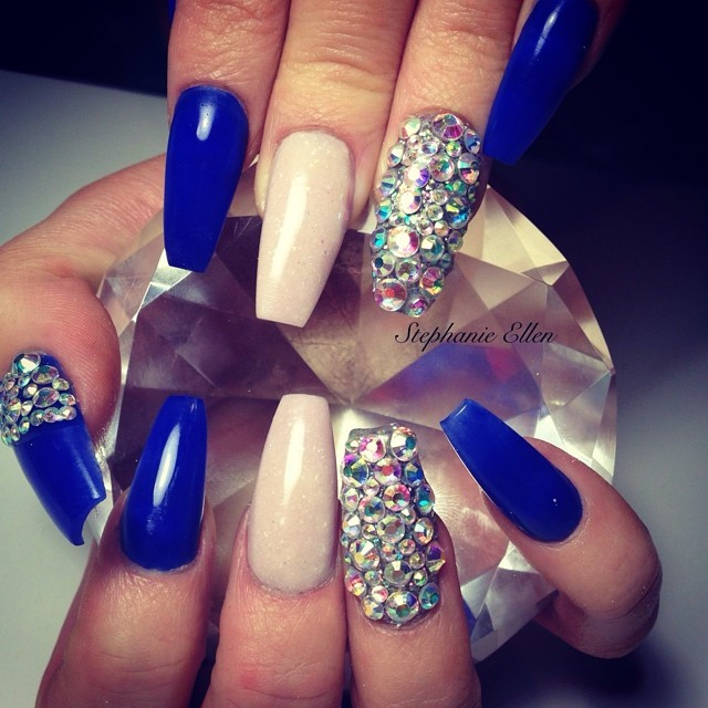 Shiny Nail Designs
 25 Ideas to Paint Your Blue Nails for Fall Pretty Designs