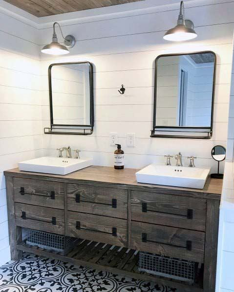 Shiplap Walls In Bathroom
 Top 50 Best Shiplap Bathroom Ideas Nautical Inspired