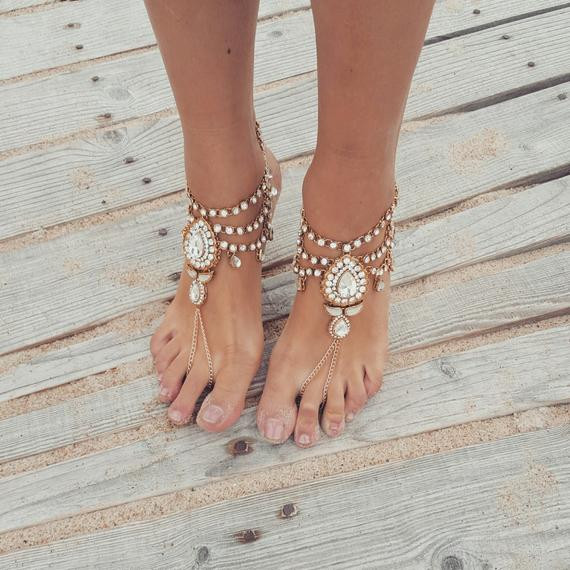 Shoes For Beach Wedding
 Beach Wedding Barefoot SandalsBridal Foot by deformatas on