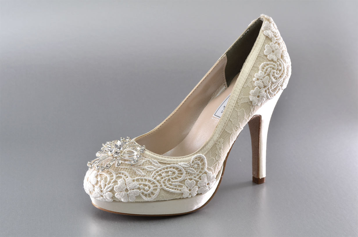Shoes Wedding
 Wedding Shoes Lace Covered Bridal Shoes Womens Wedding Shoes