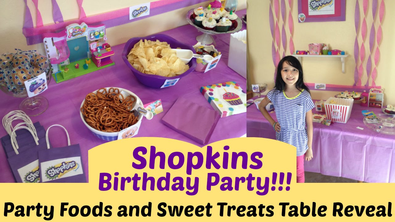 Shopkins Birthday Party Food Ideas
 Shopkins Birthday Party Foods and Sweet Treats Table