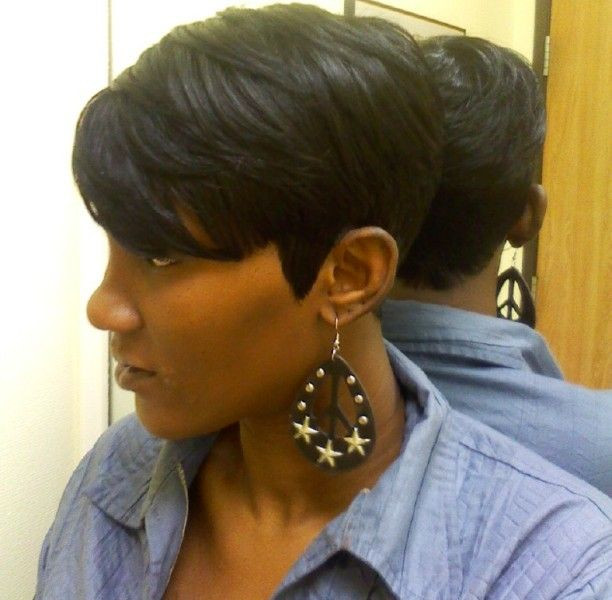 Short Bob Hairstyles For Black Hair
 Shondra s quick weave hairstyles short side view