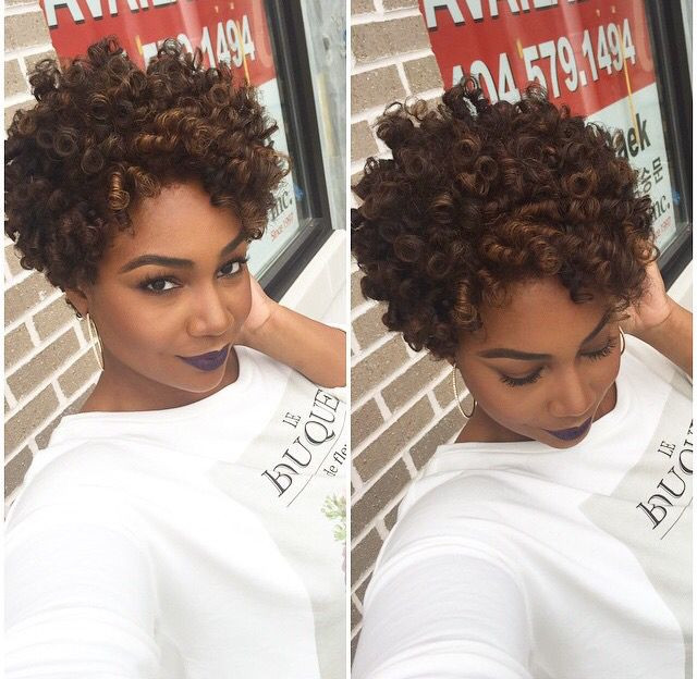 Short Curly Sew In Weave Hairstyles
 Super ringlets short sew in or natural rod curl style