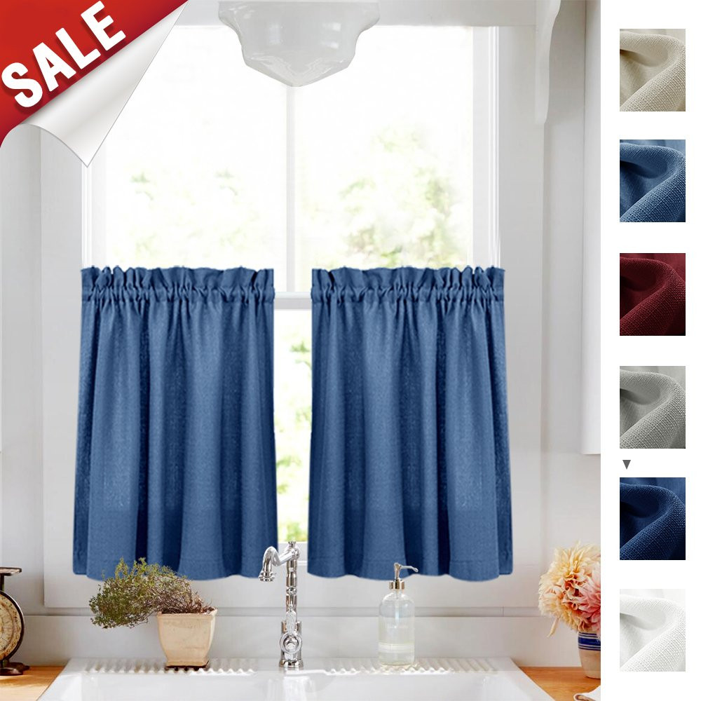 Short Kitchen Curtains
 Kitchen Curtains 36 Inches Long Semi Sheer Casual Weave