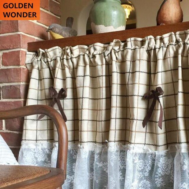 Short Kitchen Curtains
 American Country Lace Kitchen Curtains Short Door Curtain