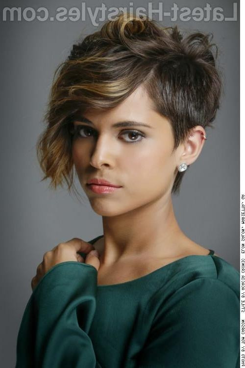 Short On One Side Long On The Other Hairstyles
 20 Collection of Short Haircuts With e Side Longer Than