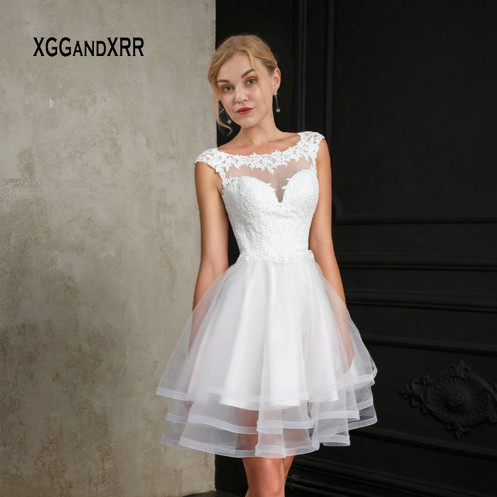 Short Wedding Dresses
 New White Short Wedding Dress 2019 Ball Gown Bride Dress