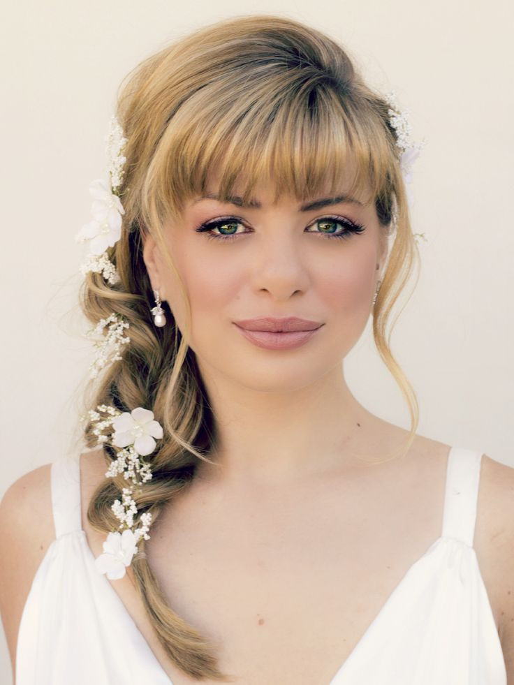 Shoulder Length Hairstyles For Weddings
 39 Romantic Wedding Hairstyles With Bangs MagMent