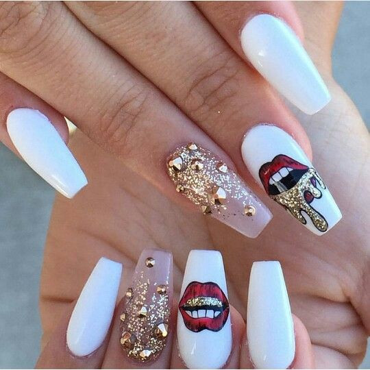 Show Me Nail Designs
 Nails spike mouth whith