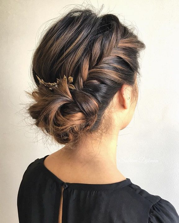 Side Buns Hairstyles For Weddings
 Fishtail side bun wedding hairstyle wedding hair ideas
