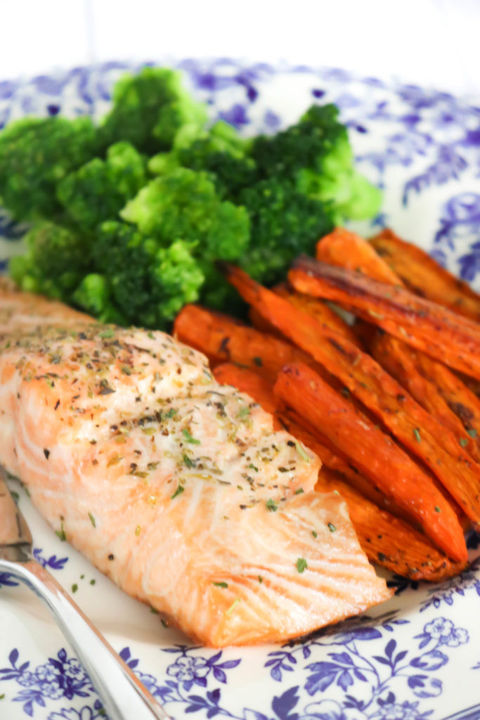 Side Dishes For Baked Salmon
 Oven Baked Salmon and Roasted Carrot Sheet Pan Meal Big