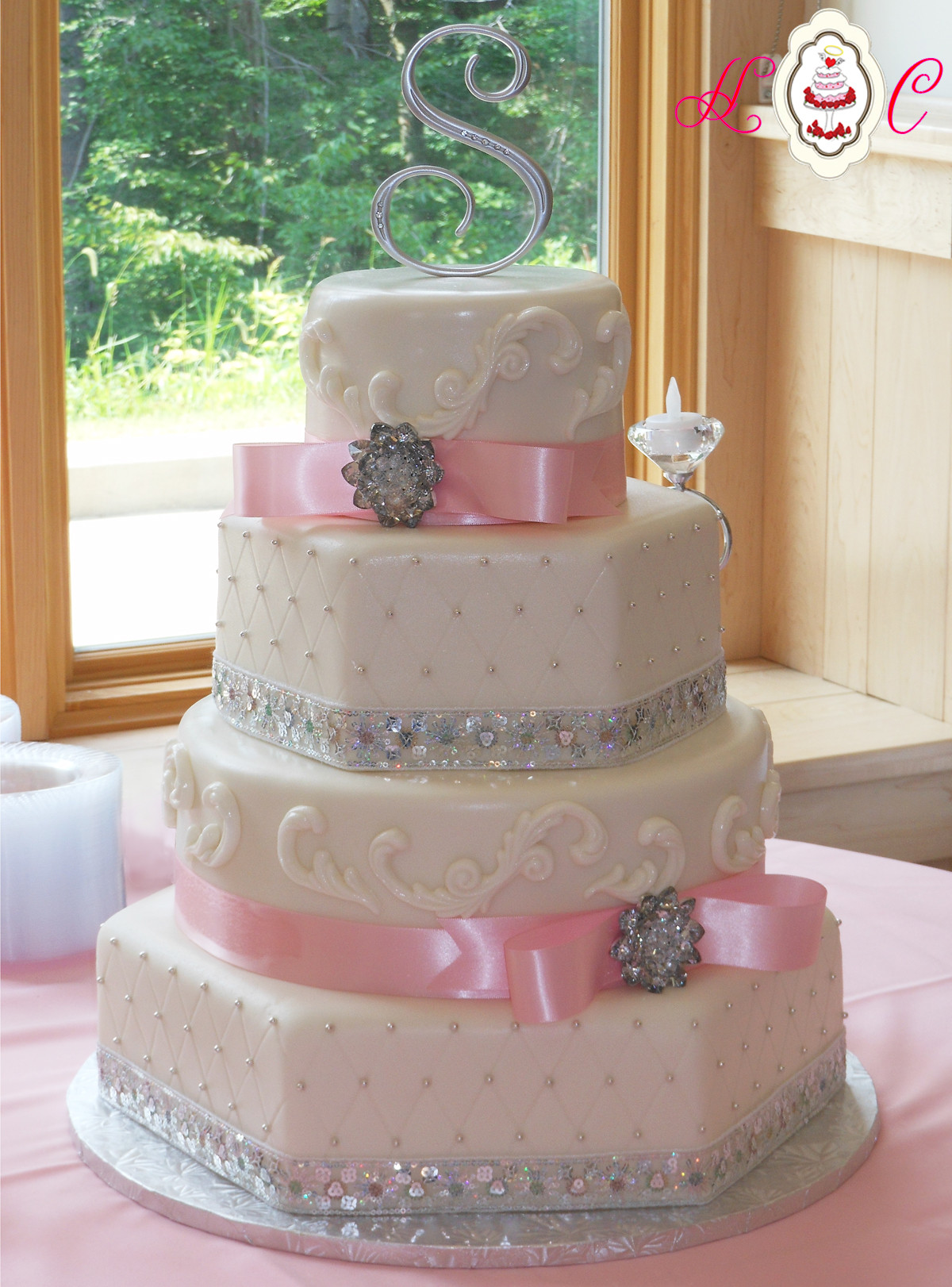 Silver And White Wedding Cakes
 Serving Parkersburg Wedding Cakes Heavenly Confections