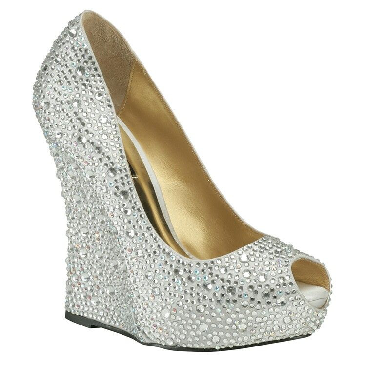Silver Wedge Wedding Shoes
 Silver Wedges