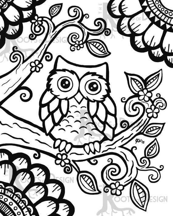 Simple Coloring Pages For Adults
 Best 25 Owl doodle ideas on Pinterest