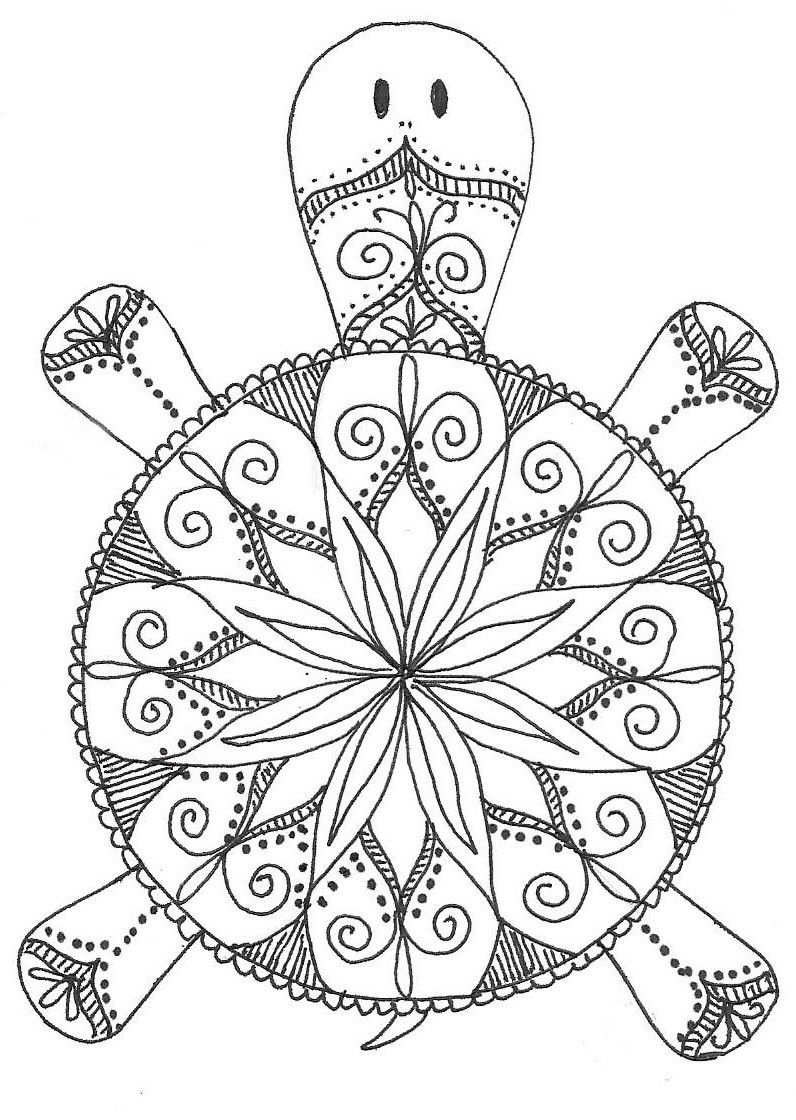 Simple Coloring Pages For Adults
 PaperTurtle October 2015