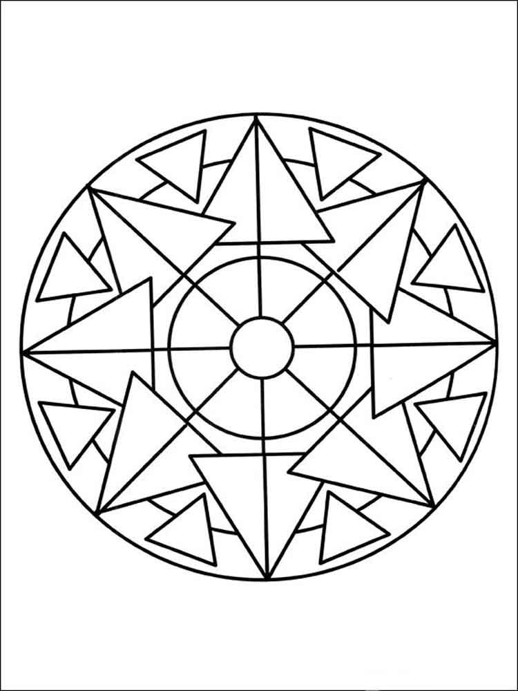 Simple Coloring Pages For Adults
 Simple mandala coloring pages for adults Free Printable