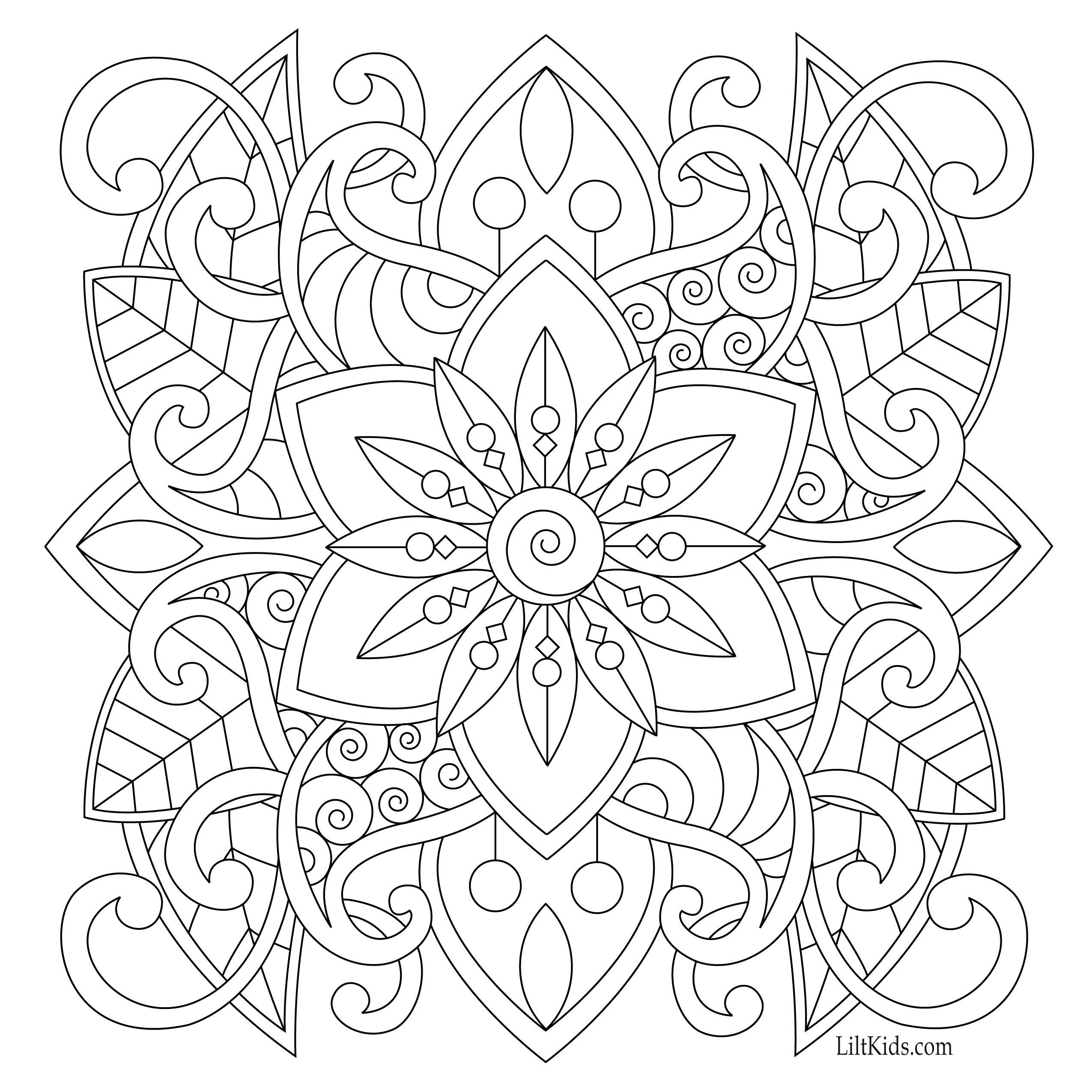 Simple Coloring Pages For Adults
 Free easy mandala for beginners adult coloring book image