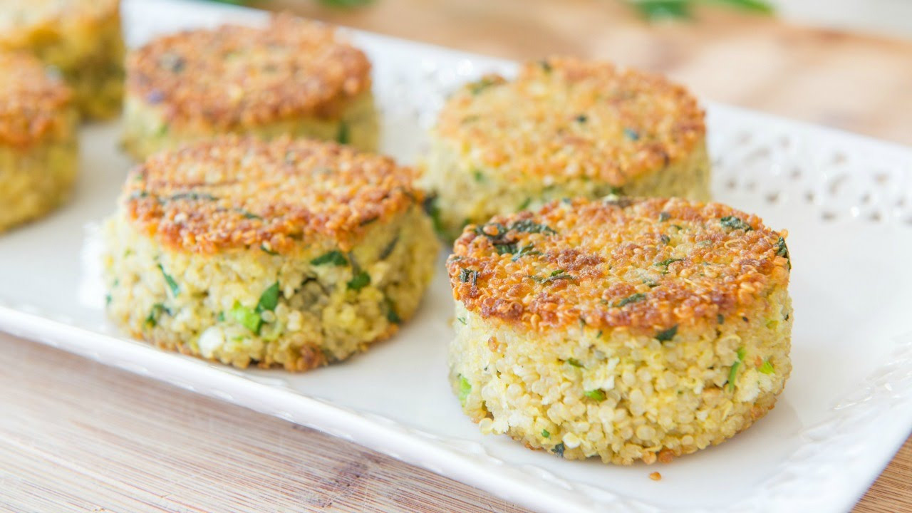 Simple Side Dishes
 CRISPY PARMESAN QUINOA CAKES RECIPE Easy Side Dish