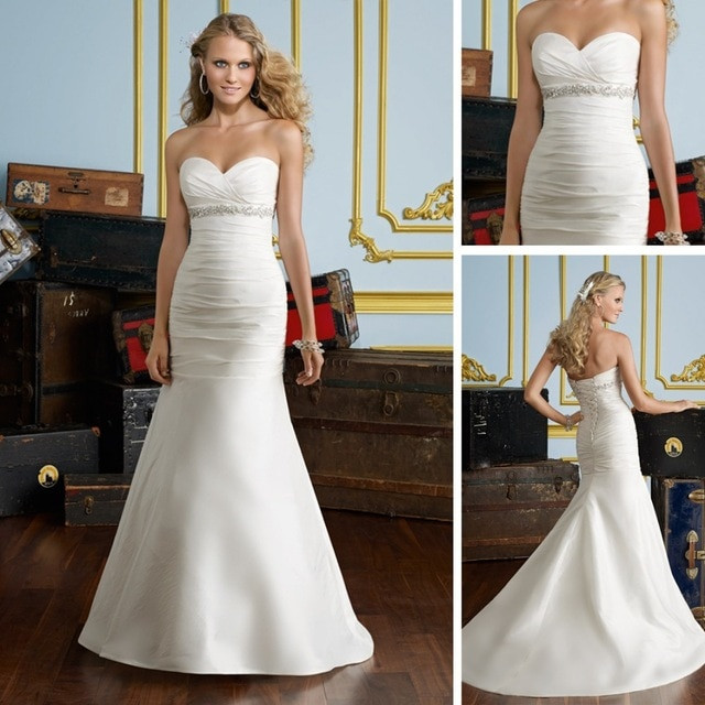 Simple Wedding Dresses Under 100
 2013 Simple Plain Mermaid Wedding Dress Patterns Wedding