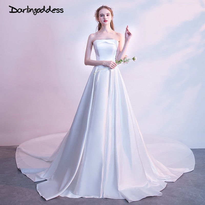 Simple Wedding Dresses Under 100
 Darlingoddess Robe de mariage Real Simple