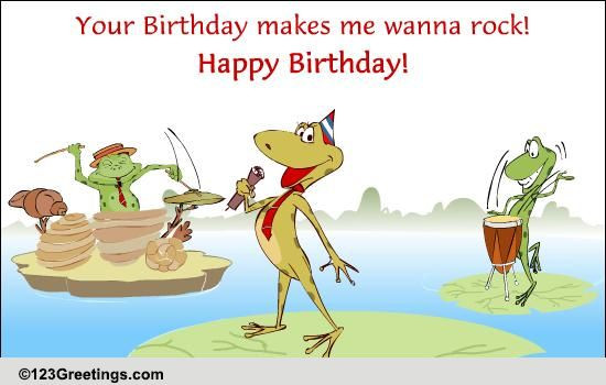 Singing Birthday Card
 Crazy Singing Frogs Free Songs eCards Greeting Cards
